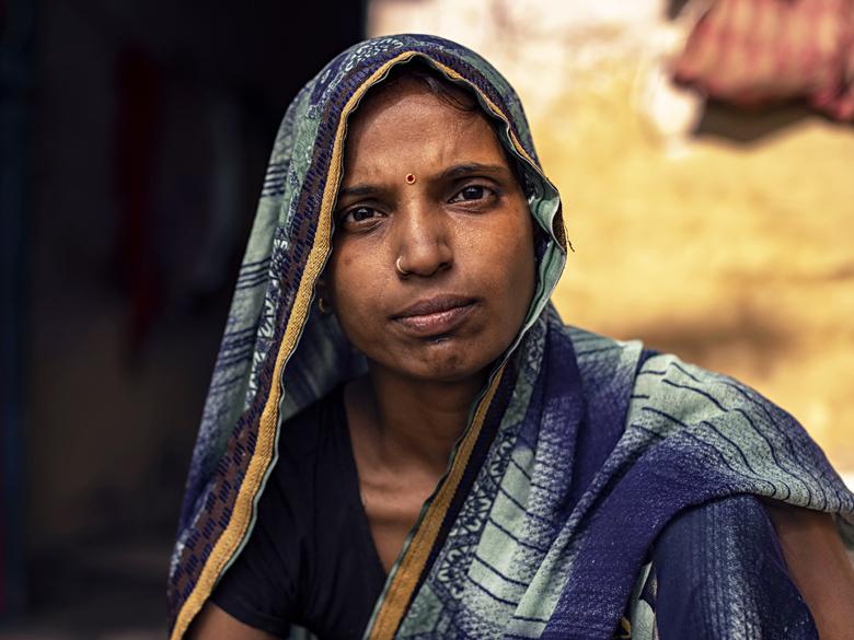 Woman outside in the sun